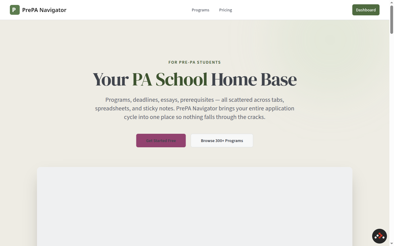 Landing page
